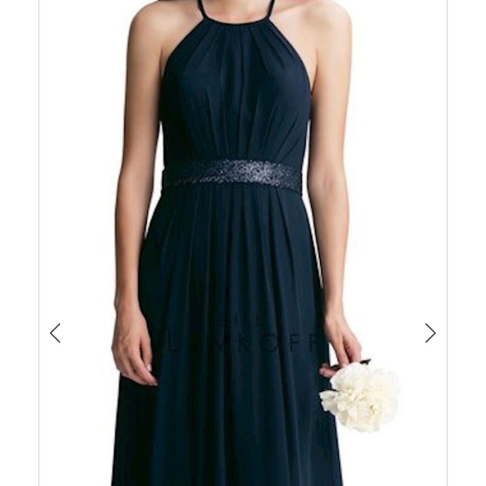 Bill Levkoff Navy Bridesmaids Dress w Extra Length